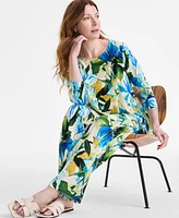 Jm Collection Women's Printed Wide-Leg Pull-On Pants, Exclusively at Macy's