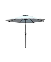 Four Seasons Courtyard 9 Foot Round Olefin Fabric Belmont Market Umbrella, Navy