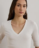 Lauren Ralph Elbow-Sleeve Top
