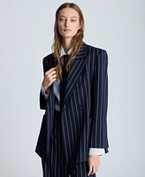 Kenneth Cole Women's Pinstriped Double-Breasted Jacket