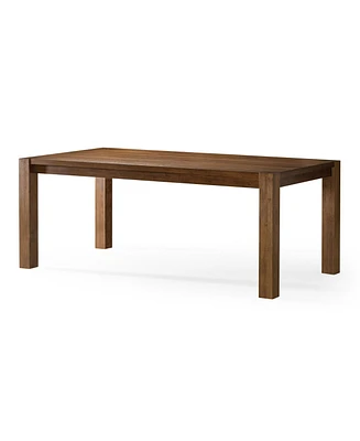 Maven Lane Cleo Contemporary Wooden Dining Table in Refined Brown Finish