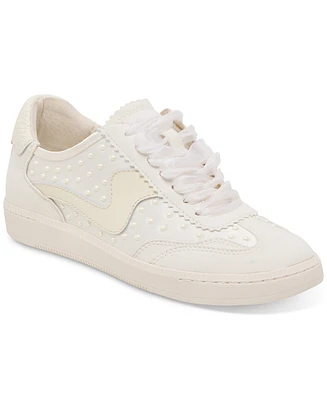 Dolce Vita Women's Notice Pearl Mesh Low Profile Lace-Up Sneakers