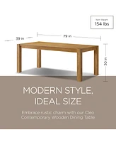 Maven Lane Cleo Contemporary Wooden Dining Table in Refined Natural Finish