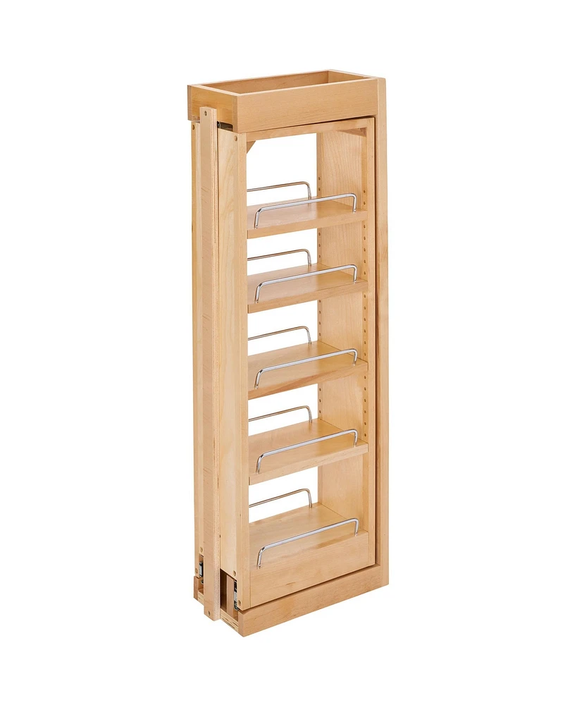 Rev-a-Shelf Pullout Wall Filler Cabinet Wooden Organizer, 33" Hgt, 432-WF33-6C