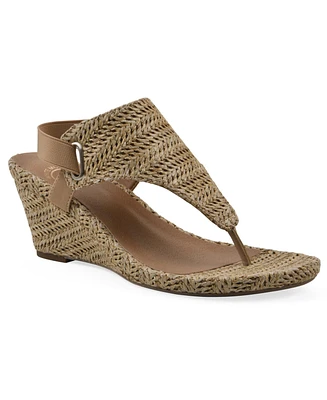 White Mountain Women's All Dres Round Toe Wedge Sandals