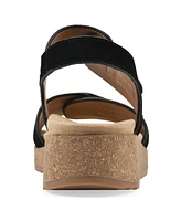 White Mountain Women's Gelato Round Toe Wedge Sandals