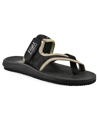 White Mountain Women's Basket Round Toe Flat Sandals