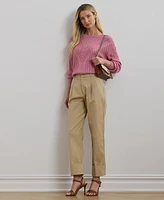 Lauren Ralph Women's Cable-Knit Cotton-Blend Boatneck Sweater, Regular & Petite