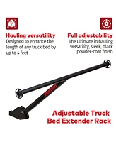 Yakima LongArm Aluminum Hitch Mounted Adjustable Truck Bed Extender Rack, Black