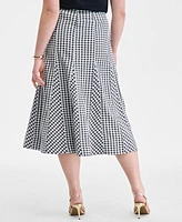 On 34th Women's Seersucker Gingham Midi Skirt, Exclusively at Macy's