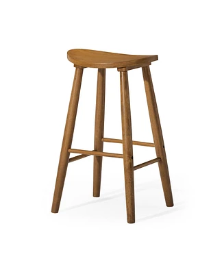 Maven Lane Luna Bar Stool in Rustic Natural Wood Finish