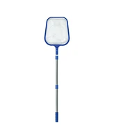Swimline Pool & Spa Leaf Skimmer Net w/ 48" Adjustable Aluminum Telescopic Pole