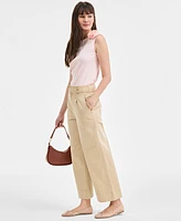 On 34th Women's High Rise Cropped Wide-Leg Pants, Exclusively at Macy's