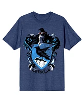 Harry Potter Ravenclaw Crest Men's Navy Heather T-Shirt