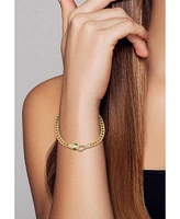 Rachel Zoe 14K Gold Plated Sterling Silver Snake Curb Chain Bracelet