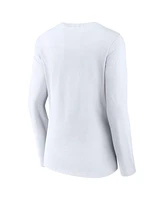 Fanatics Women's White Detroit Lions 2024 Nfc North Division Champions Conquer Long Sleeve V-Neck T-Shirt