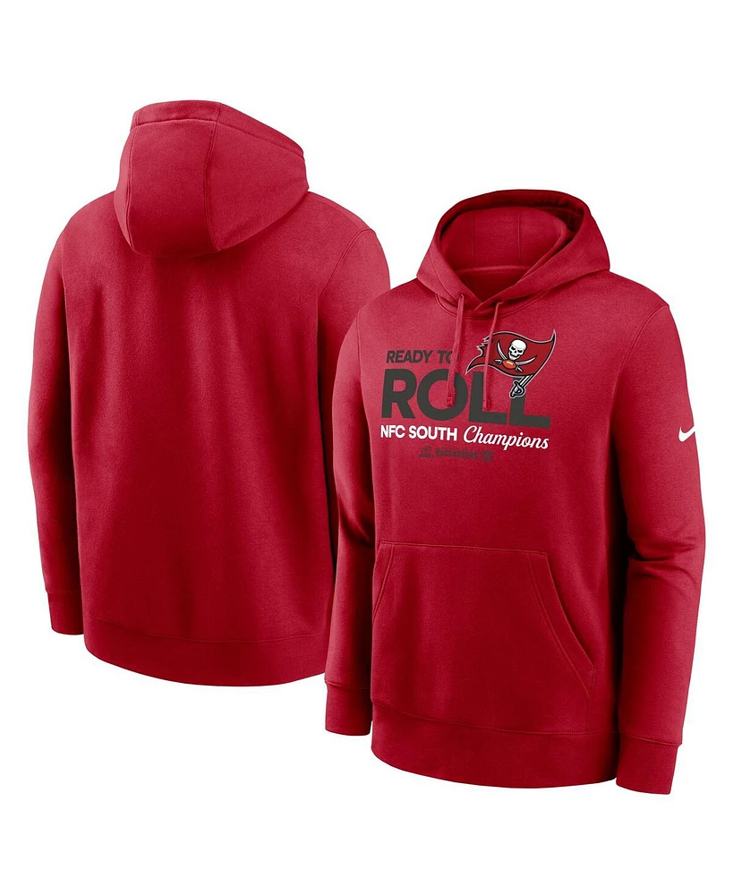 Nike Men's Red Tampa Bay Buccaneers 2024 Nfc South Division Champions Locker Room Trophy Collection Pullover Hoodie