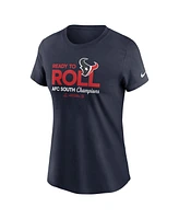 Nike Women's Navy Houston Texans 2024 Afc South Division Champions Locker Room Trophy Collection T-Shirt