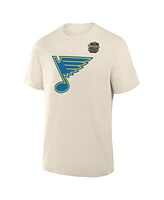 Fanatics Men's Cream St. Louis Blues 2025 Winter Classic Primary Logo T-Shirt