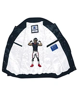 Starter Men's Navy Houston Texans Exclusive Satin Full-Snap Varsity Jacket