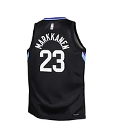 Jordan Big Boys and Girls Lauri Markkanen Black Utah Jazz Swingman Jersey - Statement Edition