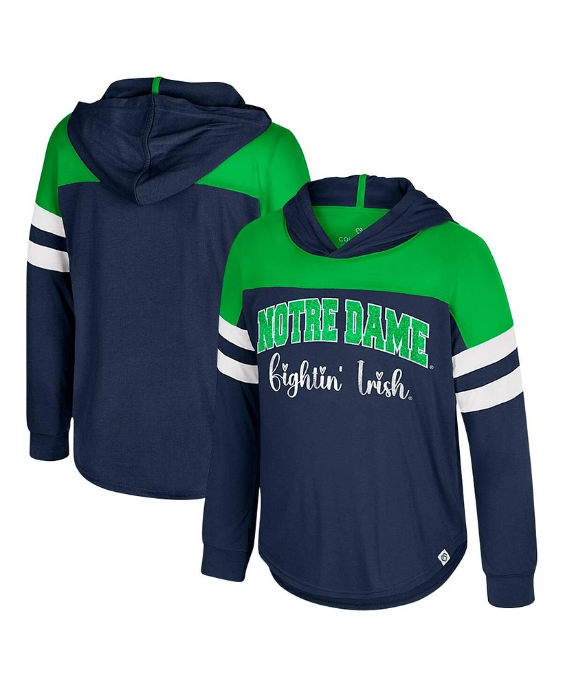 Colosseum Toddler Navy Notre Dame Fighting Irish Reflection Hoodie Long Sleeve T-Shirt