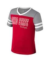 Colosseum Big Girls Scarlet Ohio State Buckeyes Space Opera T-Shirt