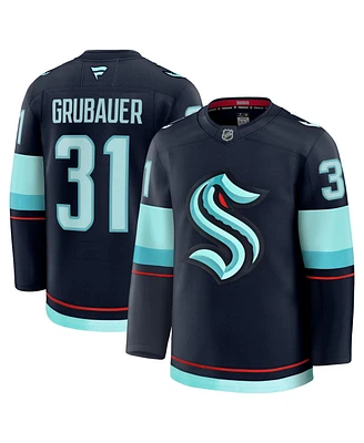 Fanatics Men's Philipp Grubauer Deep Sea Blue Seattle Kraken Home Premium Jersey