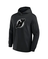 Fanatics Men's Black New Jersey Devils Elements Blaze Tri-Blend Long Sleeve Hoodie T-Shirt