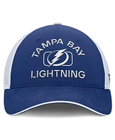 Fanatics Men's Blue/White Tampa Bay Lightning Authentic Pro Rink Trucker Hat