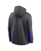 Nike Men's Anthracite/Purple Lsu Tigers 2024 Sideline Club Pullover Hoodie