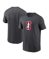 Nike Men's Anthracite Stanford Cardinal Primetime Evergreen Logo T-Shirt