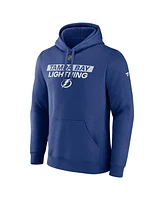 Fanatics Men's Blue Tampa Bay Lightning Authentic Pro Core Primary Fleece Pullover Hoodie