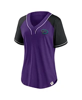 Fanatics Women's Purple Arizona Diamondbacks Bunt Raglan V-Neck T-Shirt