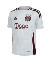 Adidas Big Boys and Girls White Ajax Replica Soccer Jersey