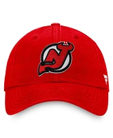 Fanatics Men's Red New Jersey Devils Core Primary Logo Adjustable Hat