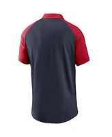 Nike Men's Navy Houston Texans Raglan Tri-Blend Performance Polo