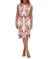 Donna Ricco Women's Floral-Print Sheath Dress