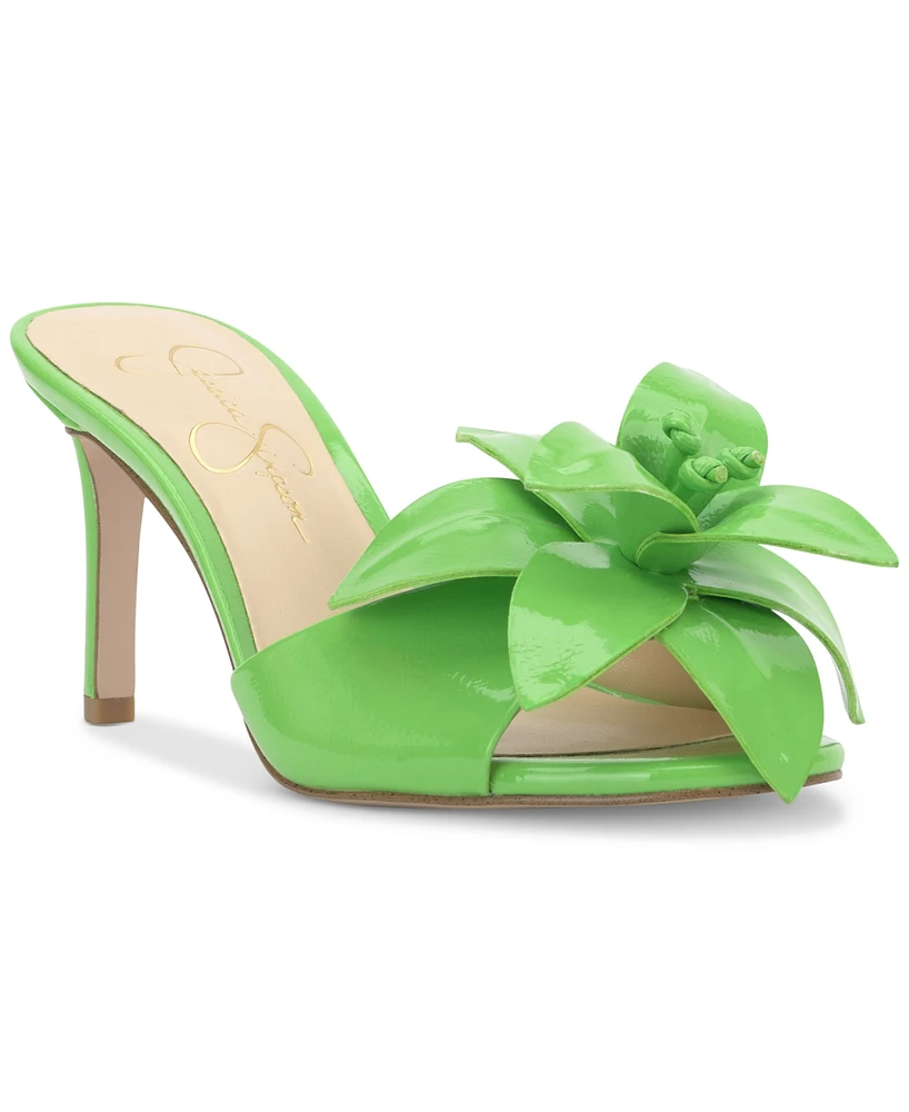 Jessica Simpson Women's Percia Flower High-Heel Dress Mules