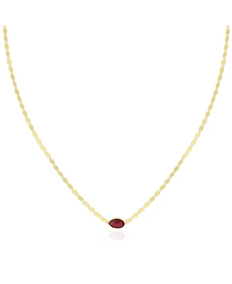 The Lovery Garnet Disco Necklace 14K Gold