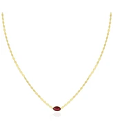 The Lovery Garnet Disco Necklace 14K Gold