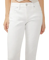 Silver Jeans Co. Women's Boyfriend Mid Rise Slim Leg Luxe Stretch