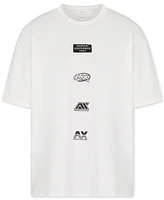A|X Armani Exchange Men's Classic Fit Short Sleeve Stacked Logo Graphic T-Shirt