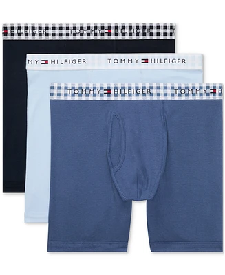 Tommy Hilfiger Men's 3-Pk. Cotton Classics Boxer Briefs - Breezy Blue/bank Blue/desert Sky