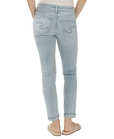 Silver Jeans Co. Women's Girlfriend Mid Rise Slim Leg