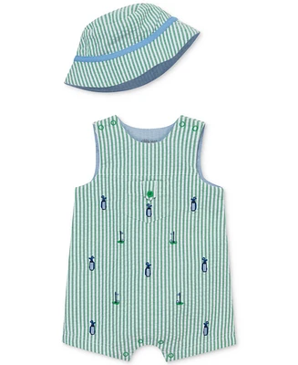 Little Me Baby Boys 2-Pc. Cotton Golf Sunsuit & Bucket Hat Set