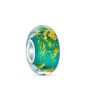 Bling Jewelry Murano Glass Charm Bead Red Green Purple Blue Gold Foil European Bracelet