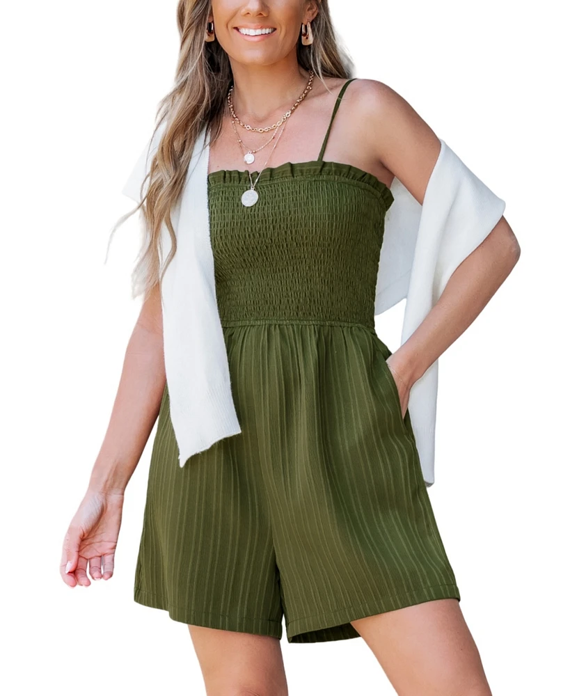 Women's Golden Sands Olive Romper