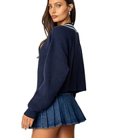 Edikted Womens Lauryl V Neck Sweater