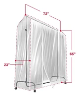 Sorbus 6 ft Clear Garment Rack Cover - Garment Coat Hanger Protector Clothing Storage for Dresses, Suits, Coats, and more